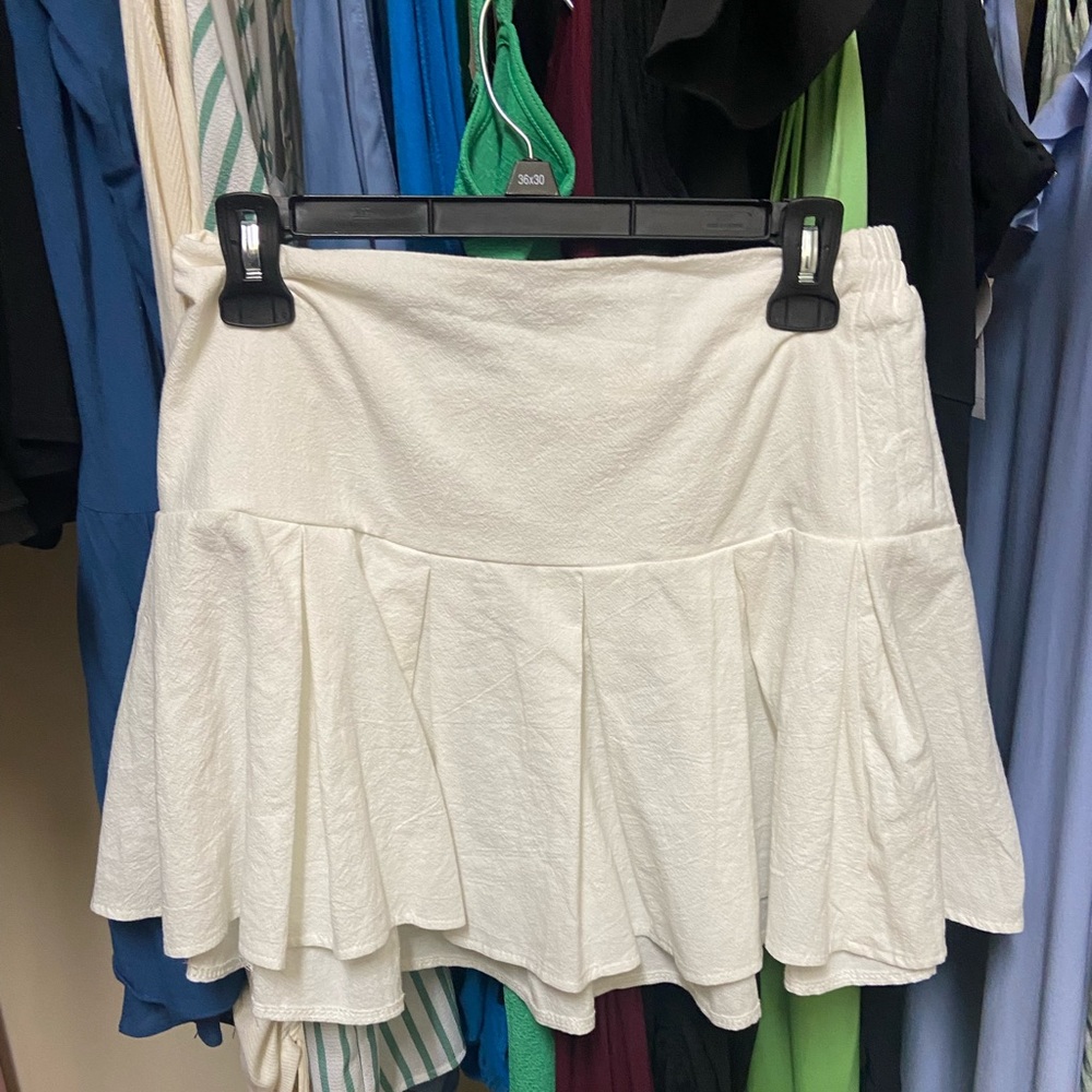 White ruffle skirt